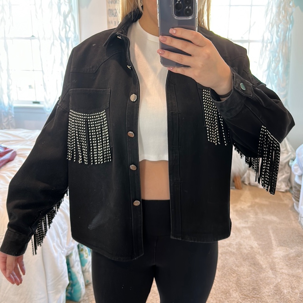 Fringe Denim Jacket